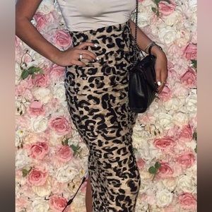 Jluxlabel leopard midi skirt